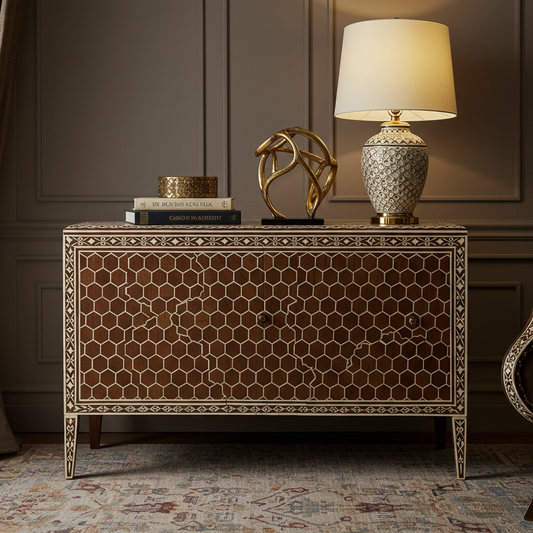 Luxury Bone Inlay or Mother of Pearl Furniture