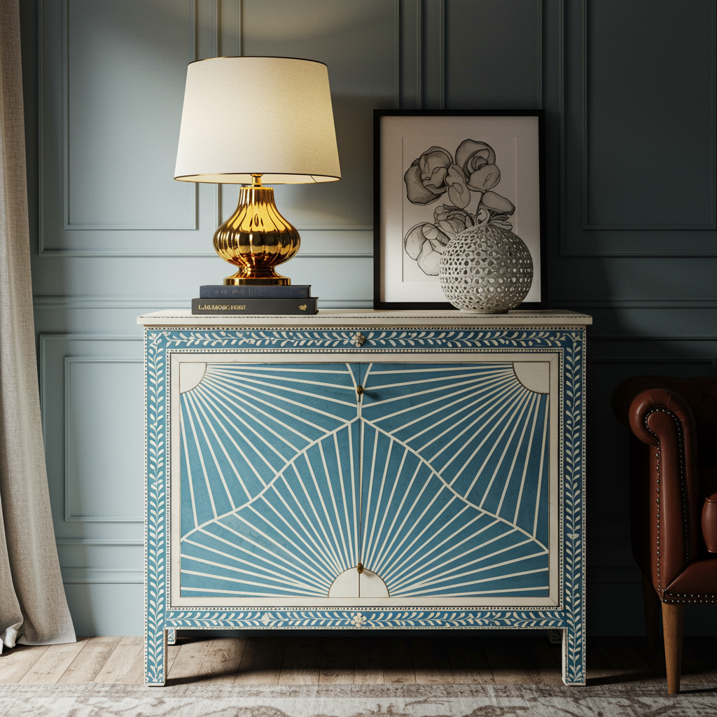 Luxury Bone Inlay or Mother of Pearl Furniture