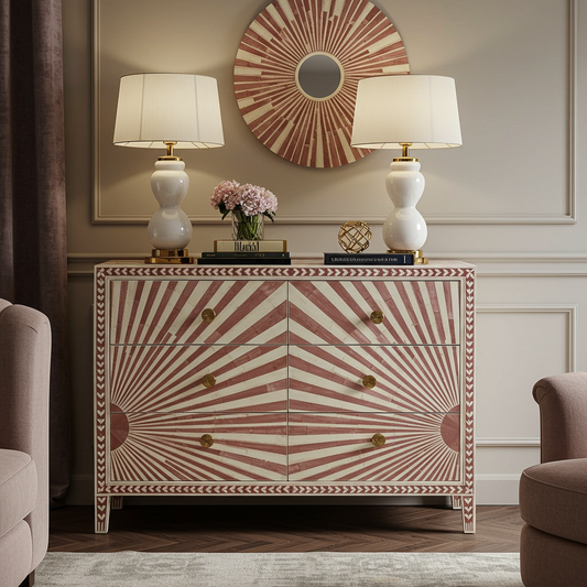 Luxury Bone Inlay or Mother of Pearl Furniture
