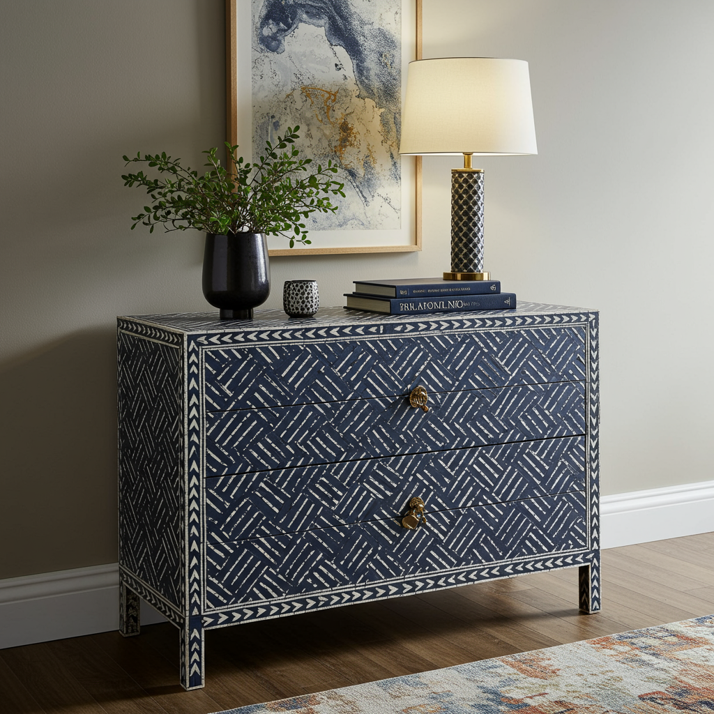 Luxury Bone Inlay or Mother of Pearl Furniture