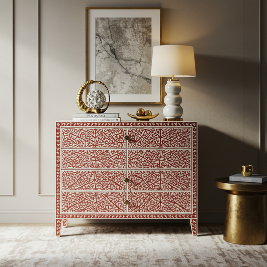 Luxury Bone Inlay or Mother of Pearl Furniture