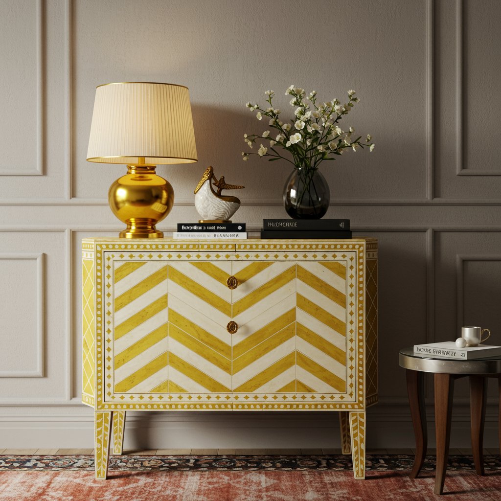 Luxury Bone Inlay or Mother of Pearl Furniture
