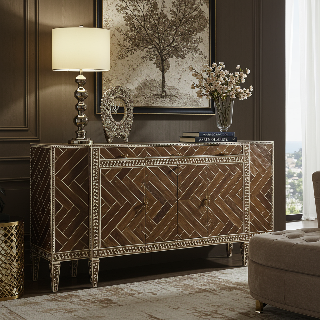 Luxury Bone Inlay or Mother of Pearl Furniture