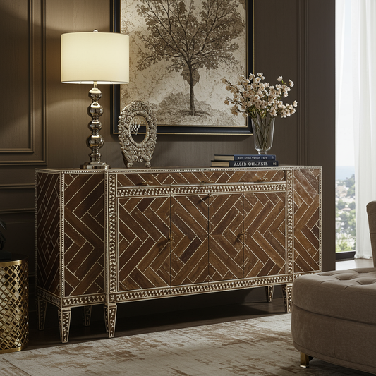 Luxury Bone Inlay or Mother of Pearl Furniture