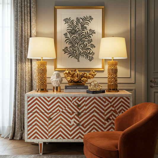 Luxury Bone Inlay or Mother of Pearl Furniture