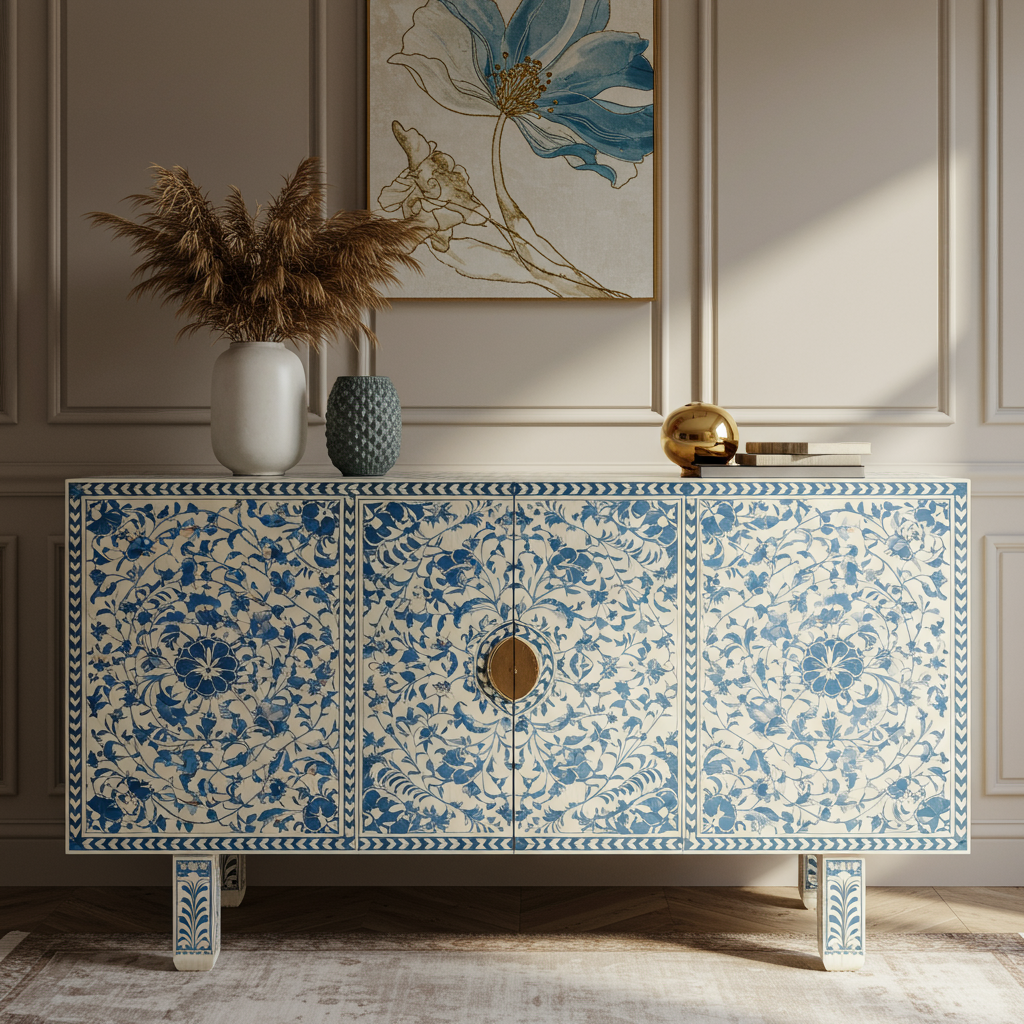 Luxury Bone Inlay or Mother of Pearl Furniture