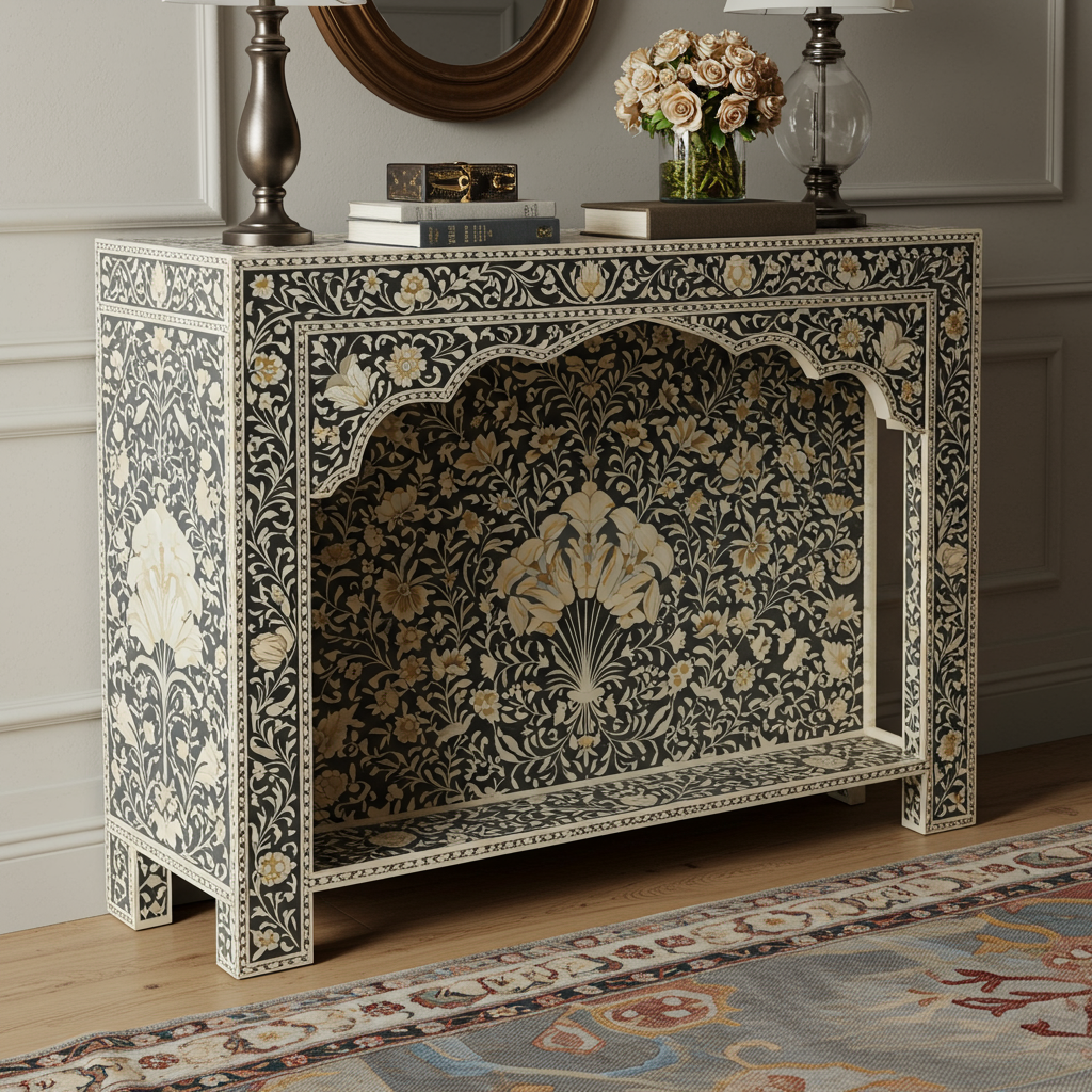 Luxury Bone Inlay or Mother of Pearl Furniture