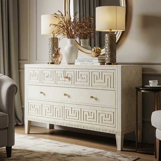 Luxury Bone Inlay or Mother of Pearl Furniture