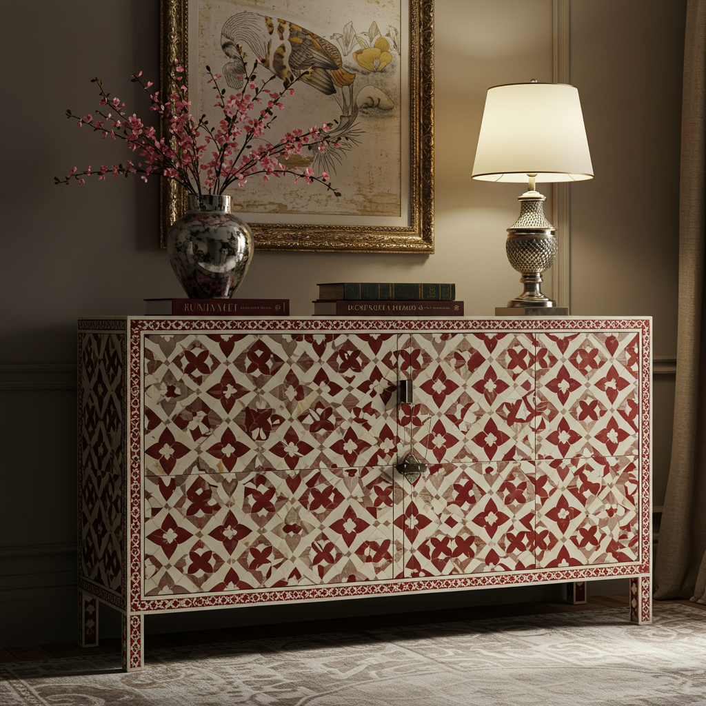 Luxury Bone Inlay or Mother of Pearl Furniture