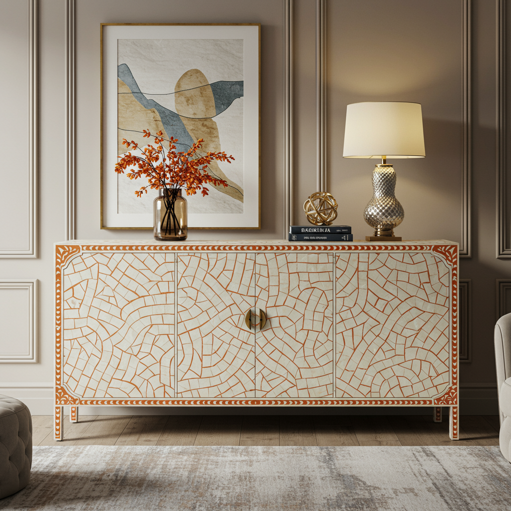 Luxury Bone Inlay or Mother of Pearl Furniture