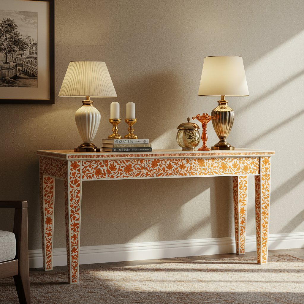 Luxury Bone Inlay or Mother of Pearl Furniture