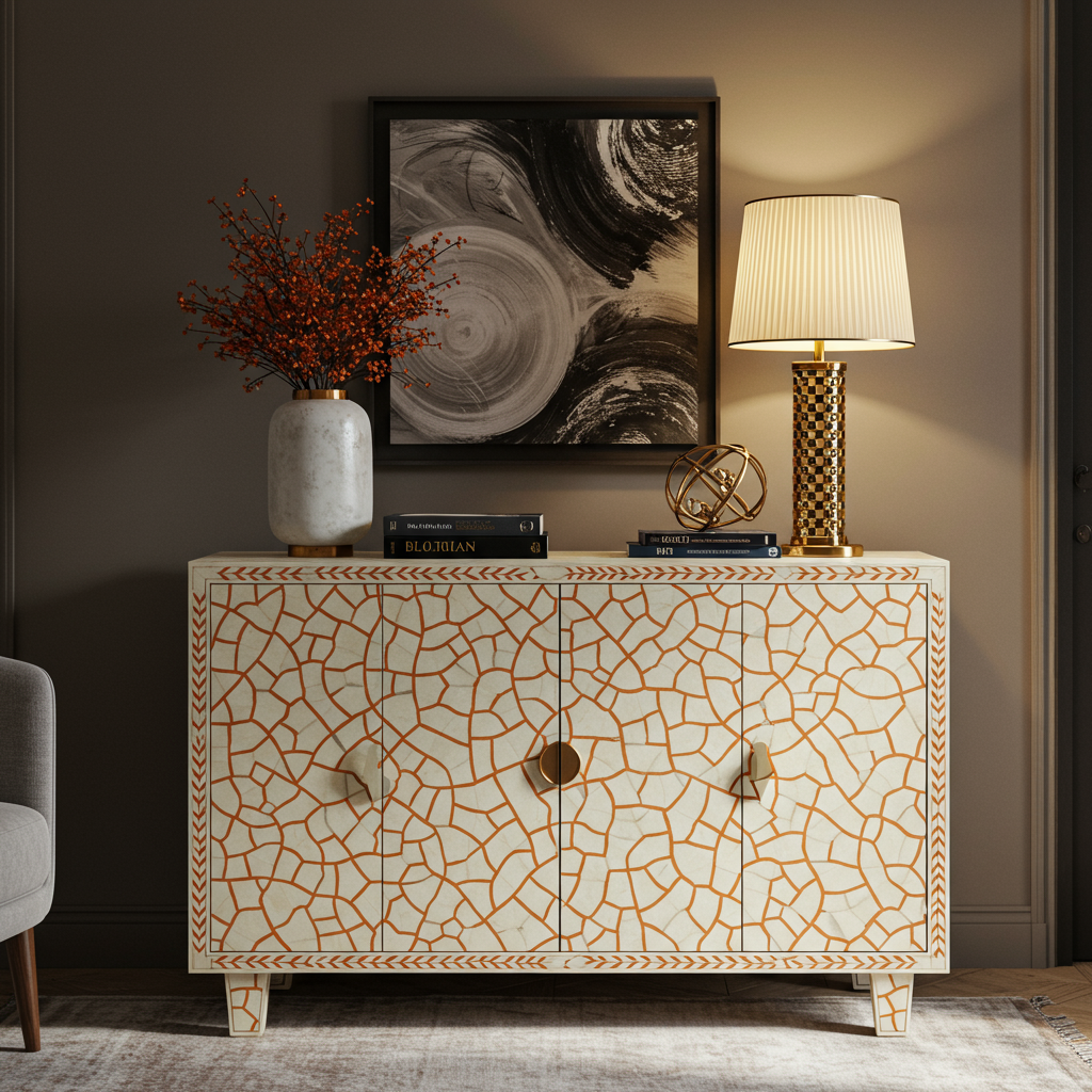 Luxury Bone Inlay or Mother of Pearl Furniture
