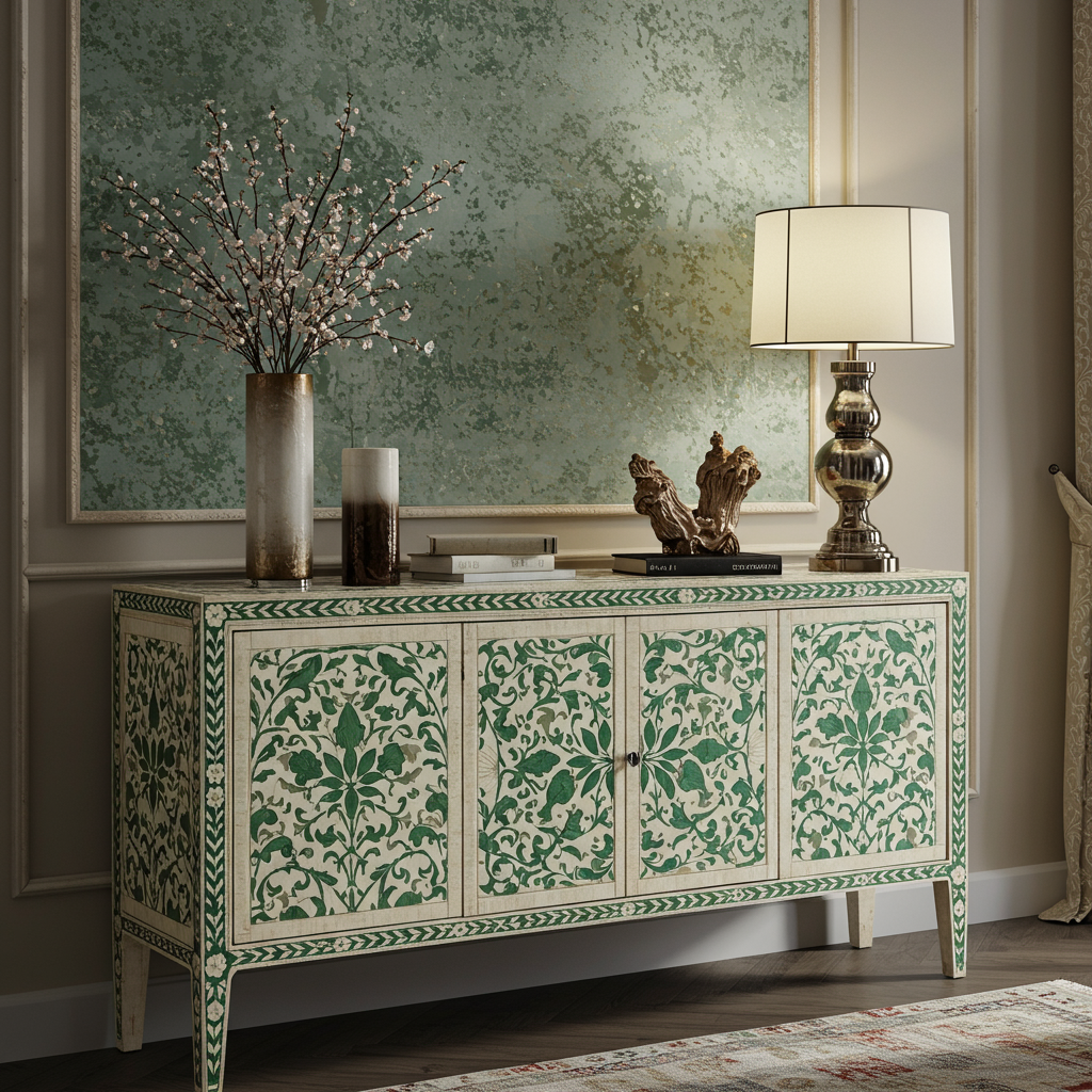 Luxury Bone Inlay or Mother of Pearl Furniture