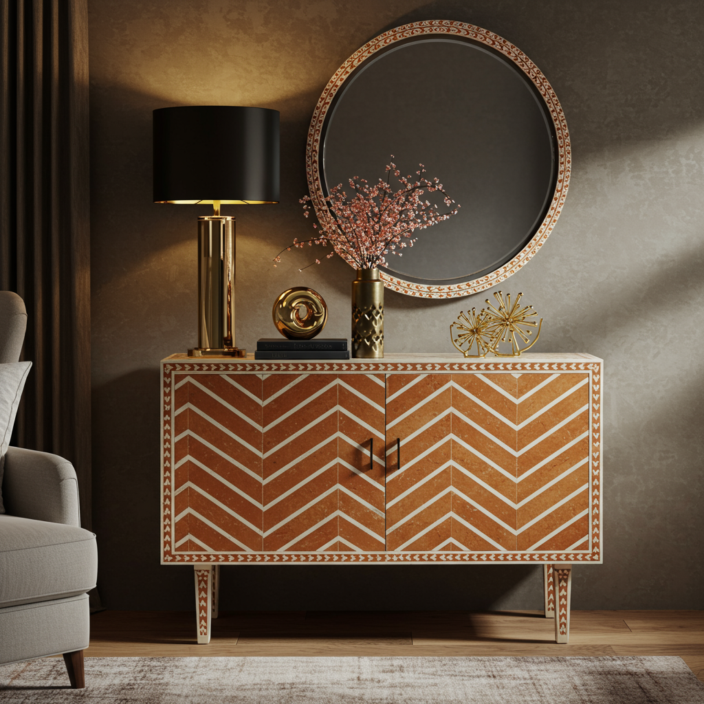 Luxury Bone Inlay or Mother of Pearl Furniture