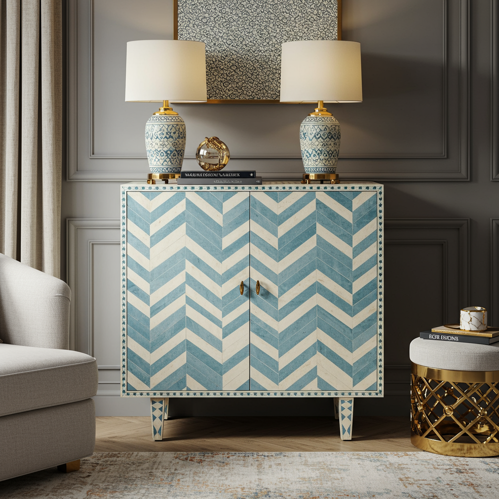 Luxury Bone Inlay or Mother of Pearl Furniture