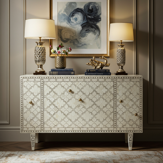 Luxury Bone Inlay or Mother of Pearl Furniture