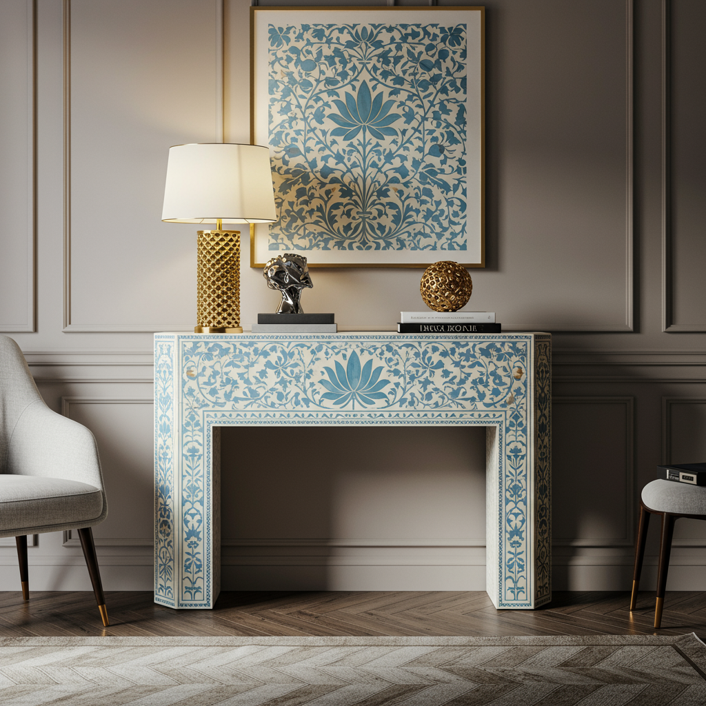 Luxury Bone Inlay or Mother of Pearl Furniture