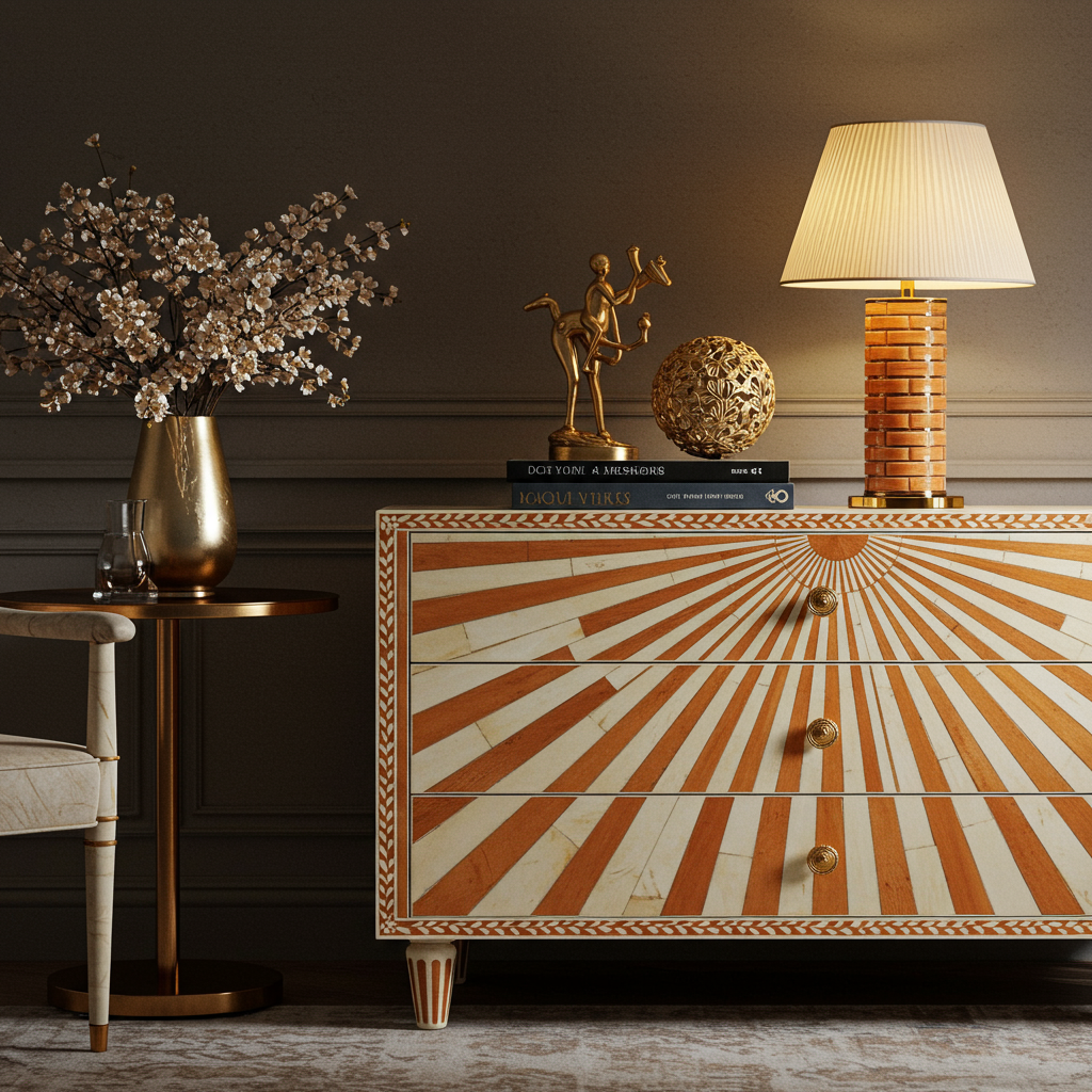 Luxury Bone Inlay or Mother of Pearl Furniture