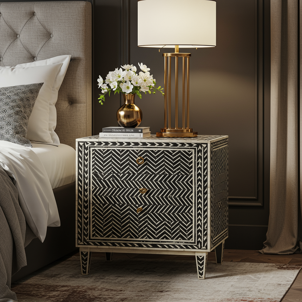 Luxury Bone Inlay or Mother of Pearl Furniture