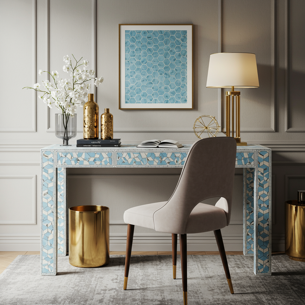 Luxury Bone Inlay or Mother of Pearl Furniture