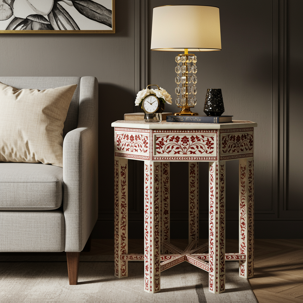 Luxury Bone Inlay or Mother of Pearl Furniture