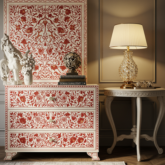 Luxury Bone Inlay or Mother of Pearl Furniture