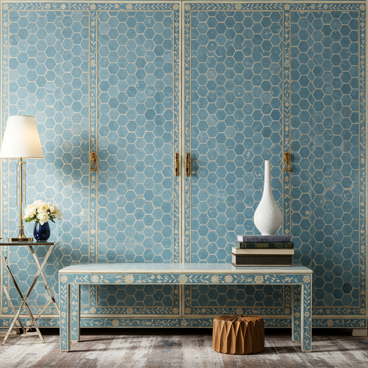 Luxury Bone Inlay or Mother of Pearl Furniture