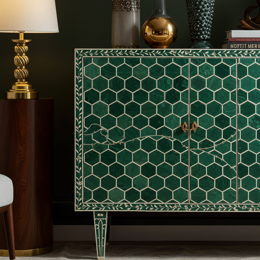 Luxury Bone Inlay or Mother of Pearl Furniture