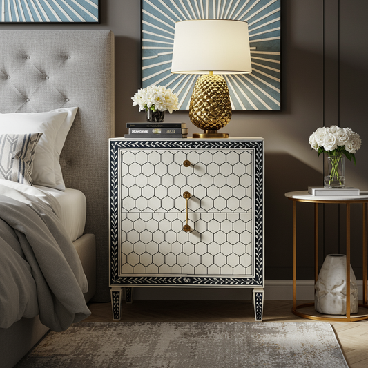 Luxury Bone Inlay or Mother of Pearl Furniture