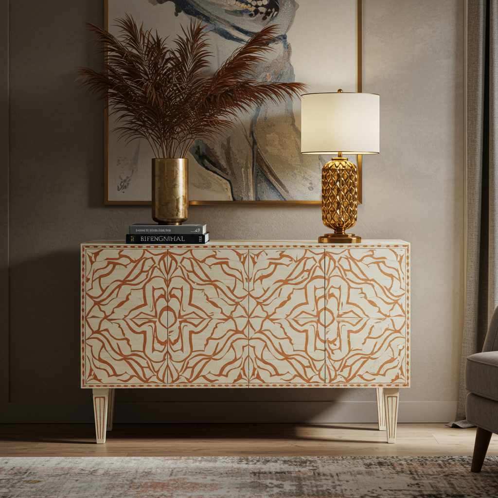 Luxury Bone Inlay or Mother of Pearl Furniture