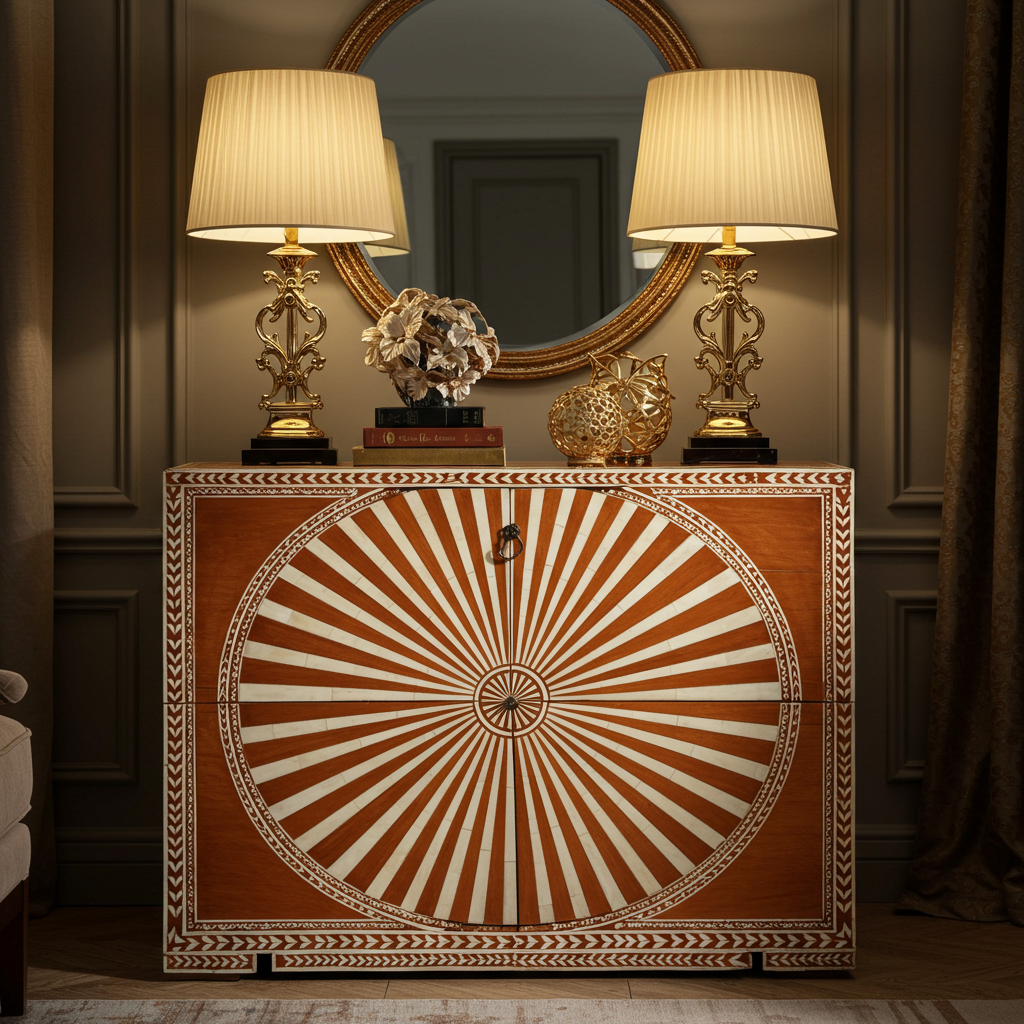 Luxury Bone Inlay or Mother of Pearl Furniture