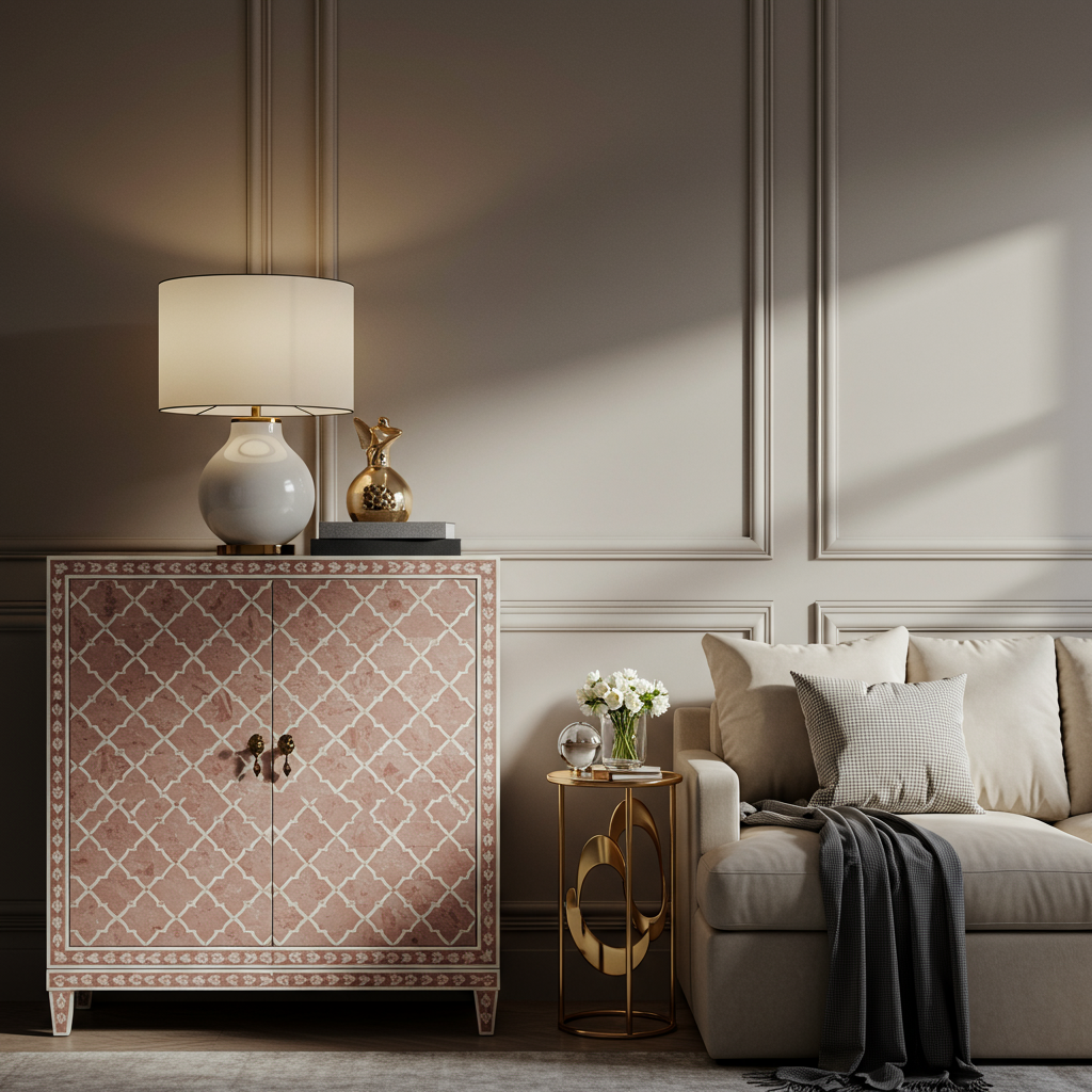 Luxury Bone Inlay or Mother of Pearl Furniture