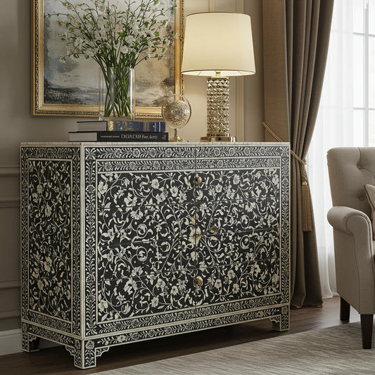 Luxury Bone Inlay or Mother of Pearl Furniture