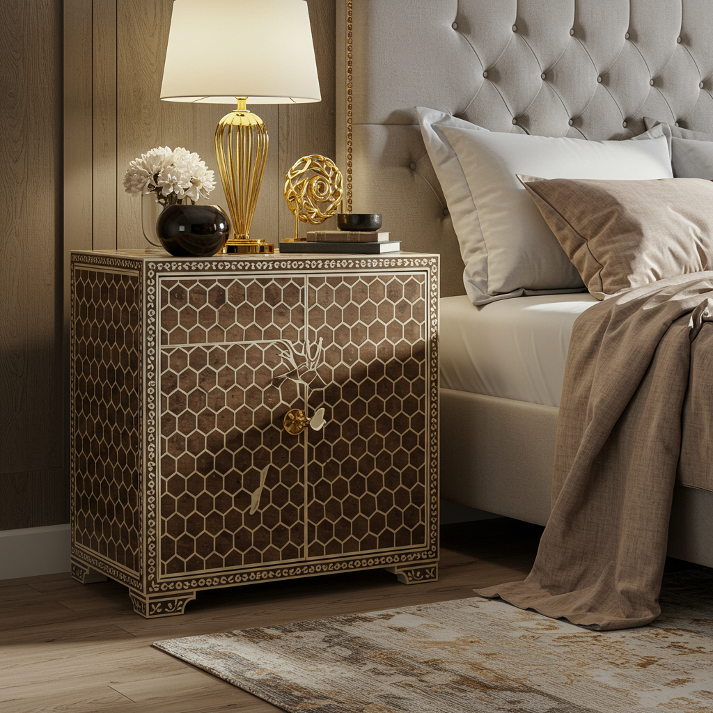 Luxury Bone Inlay or Mother of Pearl Furniture