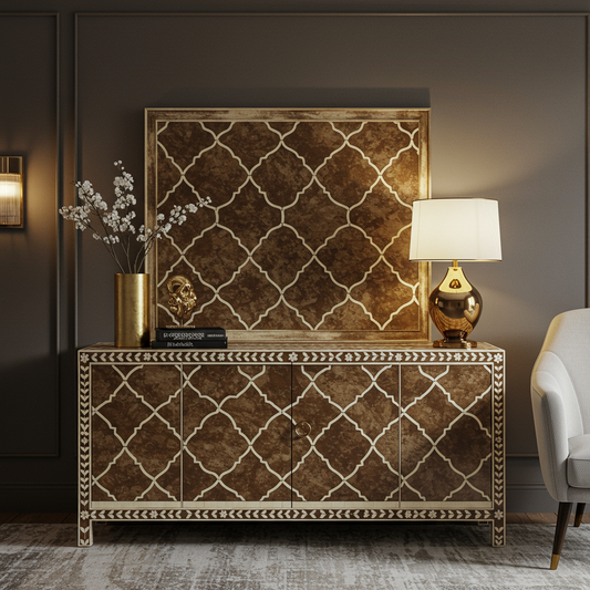 Luxury Bone Inlay or Mother of Pearl Furniture