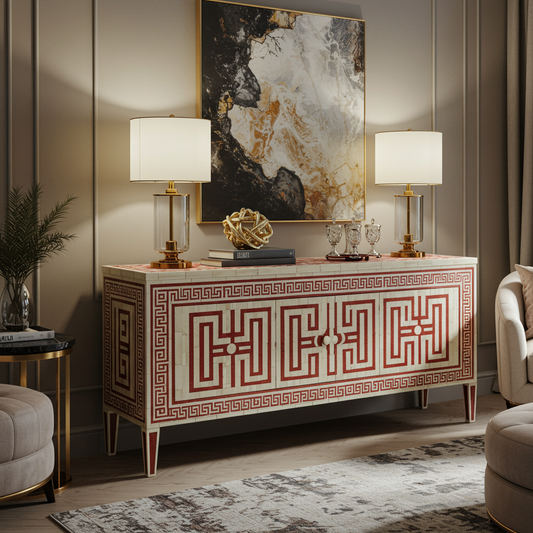 Luxury Bone Inlay or Mother of Pearl Furniture