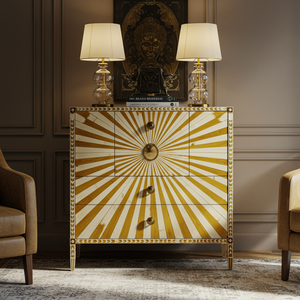 Luxury Bone Inlay or Mother of Pearl Furniture