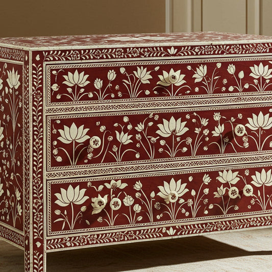 bone inlay chest of drawers