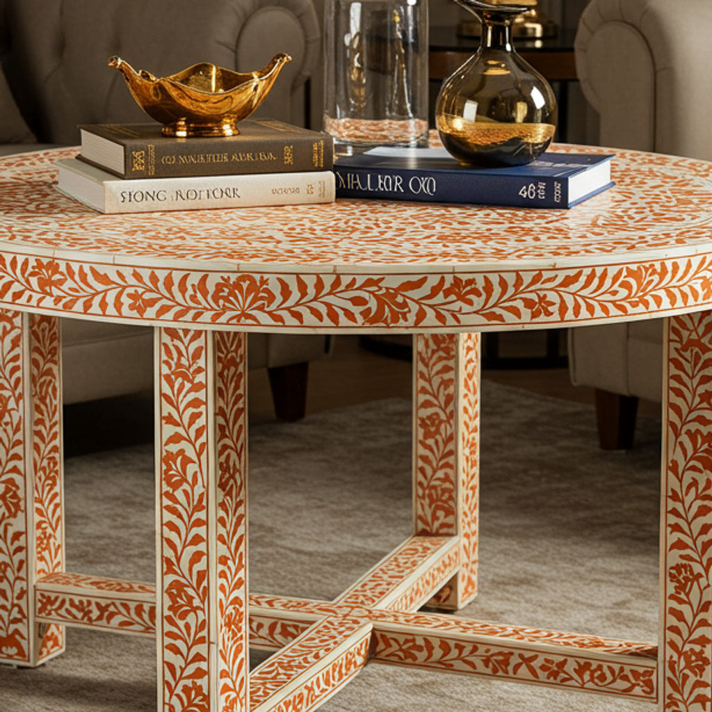 Find the Charm of a Bone Inlay Coffee Table