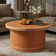 Terracotta Patterned Round Coffee Table | Luxury Handmade Coffee Table