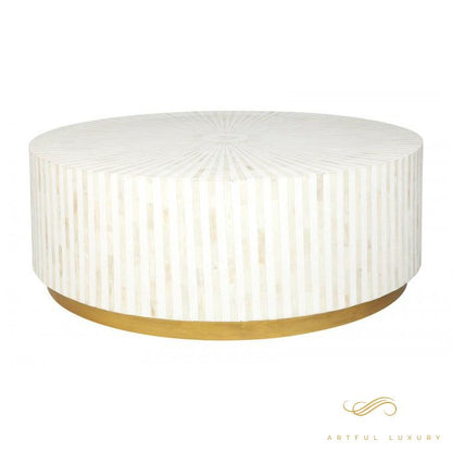 Mother of Pearl Furniture Round Coffee table | Luxury Handmade Coffee Table