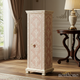 Elegant Hand-Painted Floral Accent Cabinet | Luxury Handmade Tallboy