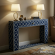Elegant Blue and Gold Console Table | Luxury Handmade Console