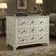 Handcrafted Floral Inlay Three-Drawer Chest | Luxury Handmade Chest of Drawer