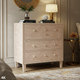 Elegant Beige Patterned Wooden Chest of Drawers | Luxury Handmade Chest of Drawer