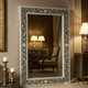 Elegant Floral Patterned Large Wall Mirror | Luxury Handmade Mirror