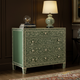 Handcrafted Green Floral Inlay Chest of Drawers | Luxury Handmade Dresser