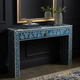 Blue Floral Inlaid Console Table | Luxury Handmade Console