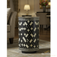 Elegant Black and White Bone Inlay Side Table | Luxury Handmade Side Table
