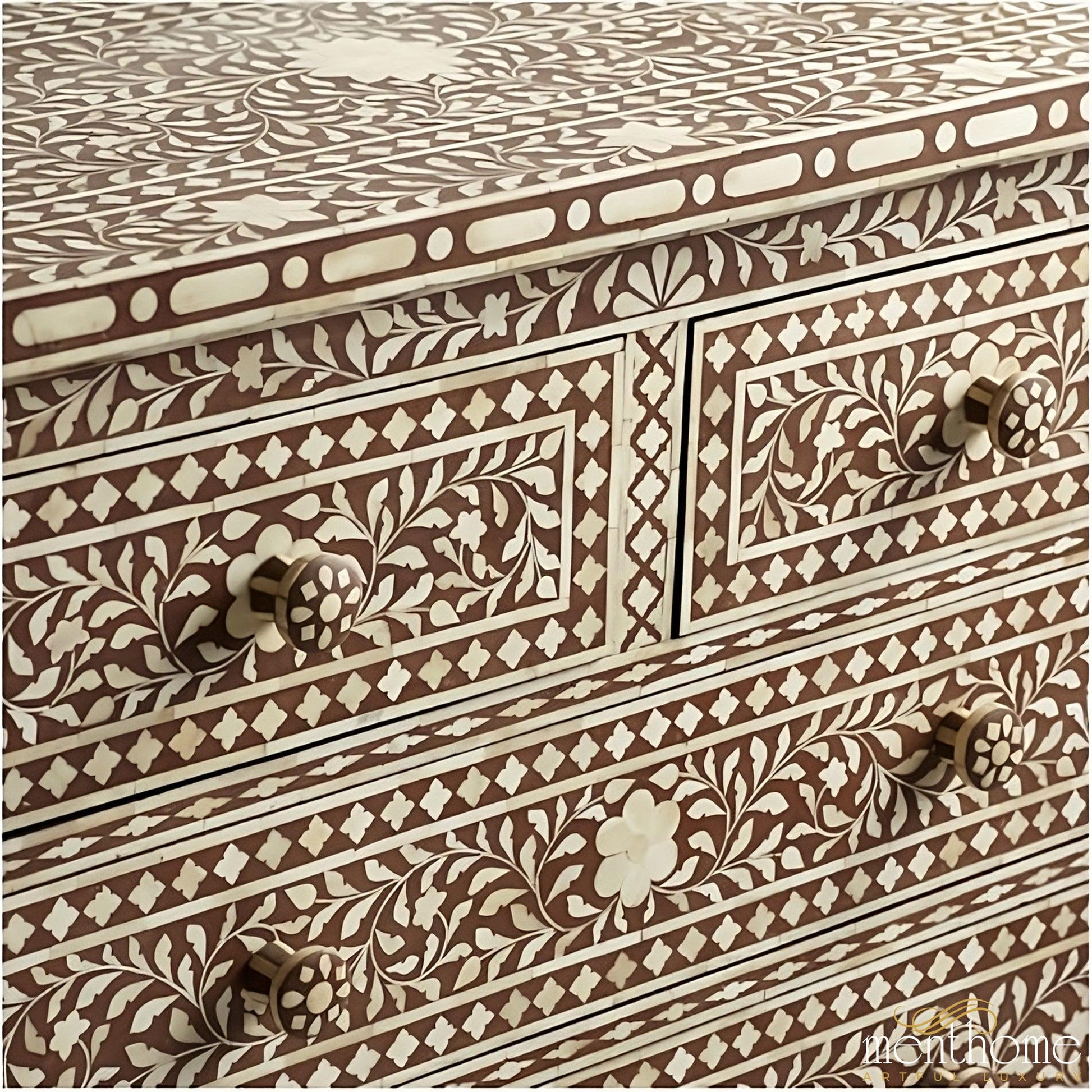 dressers Bone Inlay 6 Drawers Furniture | Luxury Handmade Dresser